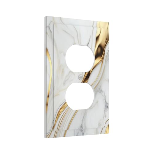 White Gold Grey Marble Outlet Covers Light Switch Cover | Home Repair - Image 4