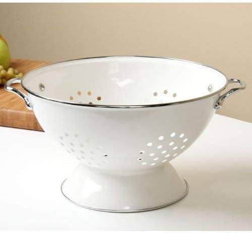 Calypso Basics by Reston Lloyd Powder Coated Enameled Colander, 1 Quart, White
