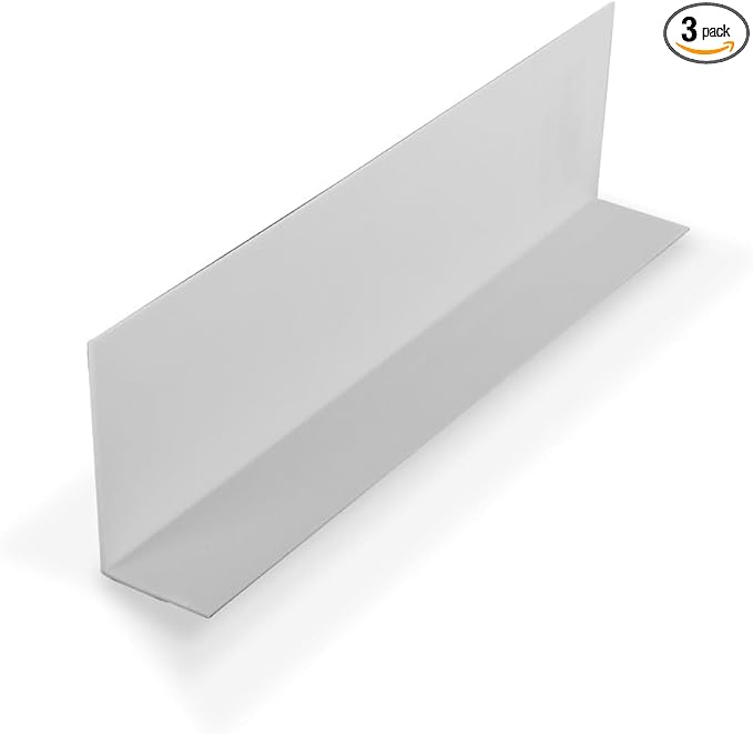 Outwater Plastics 1921-Wh White 1''X 2'' X 3/64'' (.047) Thick Styrene Angle Plastic Angle Moulding 46 Inch Lengths (Pack of 3)