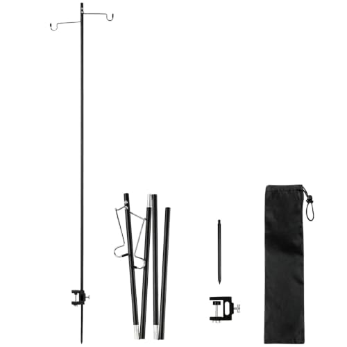 Portable Camping Lantern Pole, Foldable Lamp Hanger, 55.1 inches - Image 2