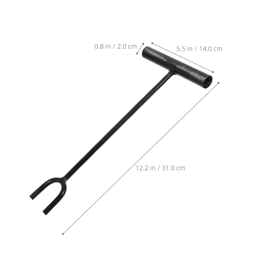 Water Meter Key Valve Wrench Long Rod U-Shaped Fork Iron 31cm - Image 6