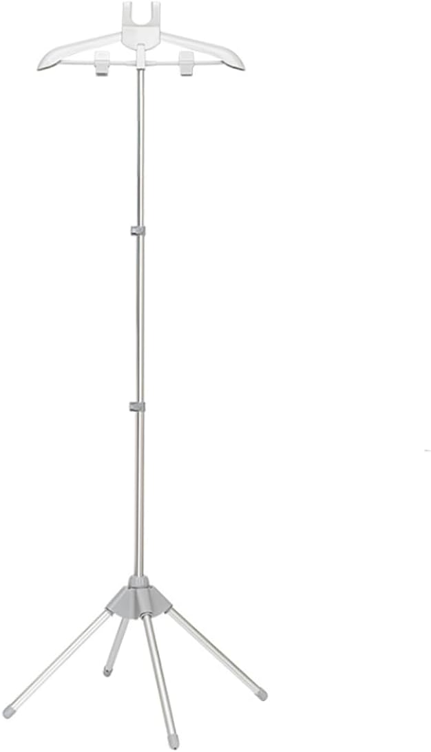 Garment Steamer Holder - Drying Rack, Ironing Bracket, Pants Hanger, Telescopic Folding Hanger, Fabric Steamer Accessories (Full Gray)