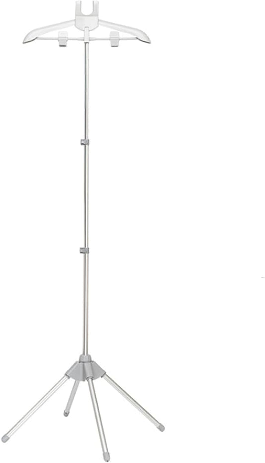 Garment Steamer Holder - Drying Rack, Ironing Bracket, Pants Hanger, Telescopic Folding Hanger, Fabric Steamer Accessories (Full Gray)