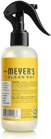 Mrs. MEYER'S Clean Day Dandelion Scent Variety Pack, Liquid Hand Soap 12.5 OZ, Liquid Dish Soap 16 OZ, Multi-Surface Cleaner 16 OZ, Room Freshener 8 OZ, 1 CT