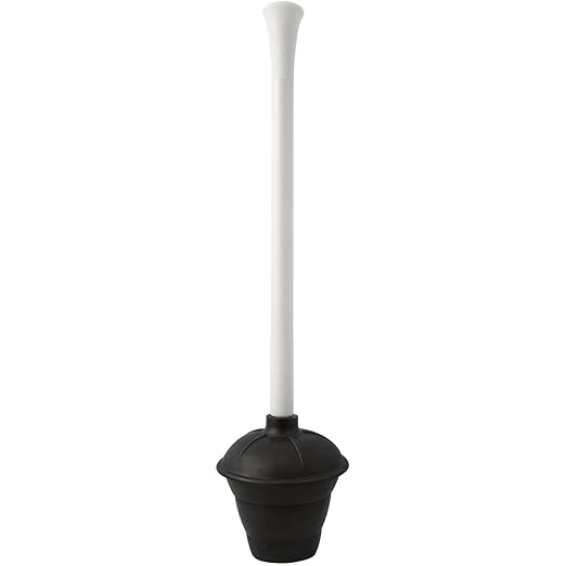 PlumbCraft 24-in. Bellows-Style Heavy-Duty Toilet Plunger 7506850, Heavy Duty Toilet Plunger for Households, Ergonomic Plunger to Unclog Toilet, Toilet Bowl Plunger with Ergonomic Handle