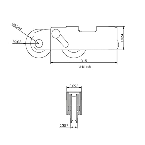 HauSun Sliding Patio Door Tandem Roller Replacement,1-1/4 Inch - Image 7