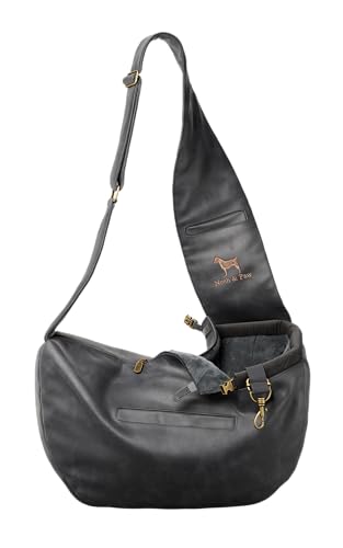 Dog Carrier Sling 5-18lb, Cat Carrier bag (Faux Leather, Zipper) - Image 2