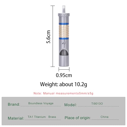 iBasingo Pea-Less Titanium Emergency Whistle Survival Safety Gear - Image 4