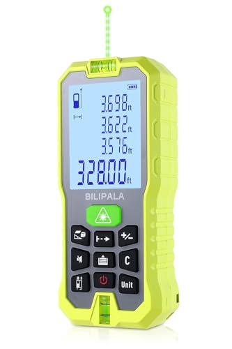 Green Laser Measure, 328 Ft Range, ±2mm Accuracy, 2 Bubble Levels - Image 2