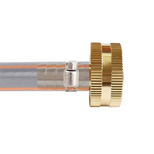 Brass 1/4" Barb to 3/4" GHT Garden Hose End Connector Kit, 4PCS - Image 7
