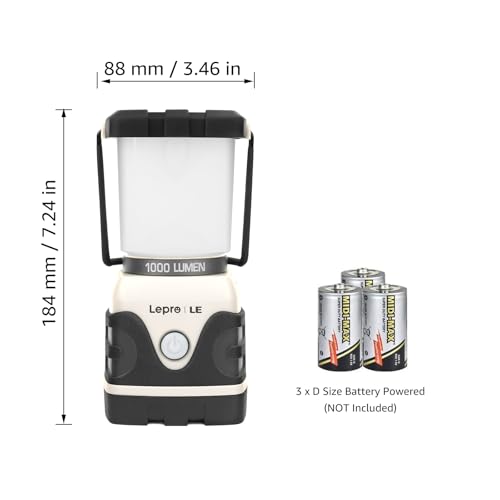 Lepro 1000LM Battery Powered LED Camping Lantern with 4 - Image 5