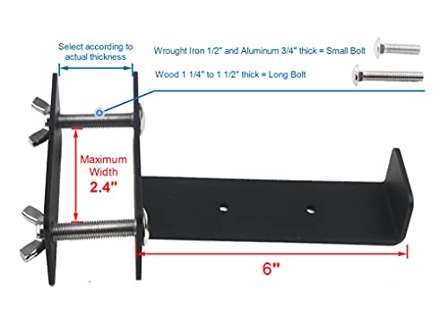 ZenSen Deck Railing Planter Box Brackets, Deck and Fence Rail - Image 3