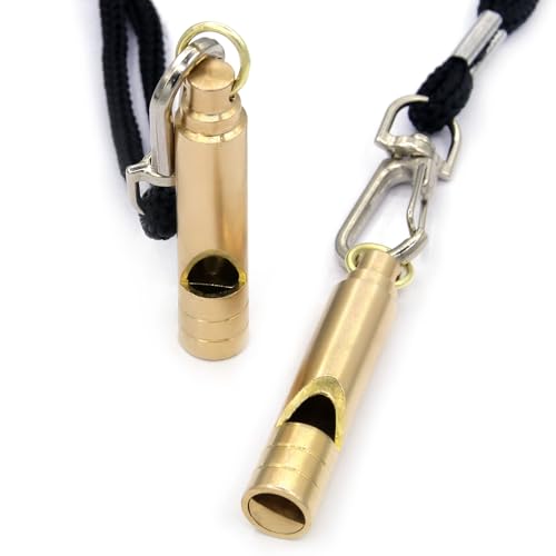 Brass Survival Whistle, 125 dB Loud Emergency Whistle - Image 2