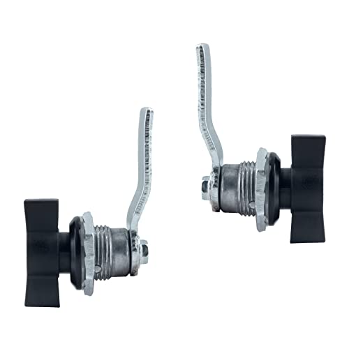 2Pcs Thumb Operated Offset Cam Locks, Black Handle - Image 8