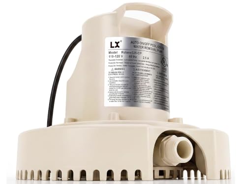 Pool Cover Water Remove Pump 1/4HP, 115V, Automatic, Submersible - Image 2
