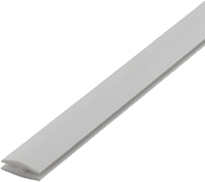 Outwater Plastic H Channel Fits Material 1/16 Inch Thick White Rigid PVC Divider Moulding 46 Inch Length (Pack of 2)