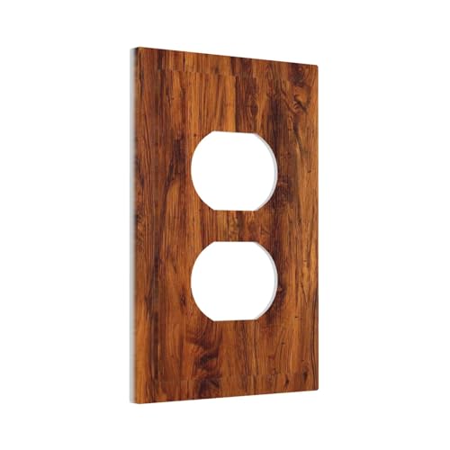 Farmhouse Brown Wood Grain Outlet Covers Decorative Light - Image 4