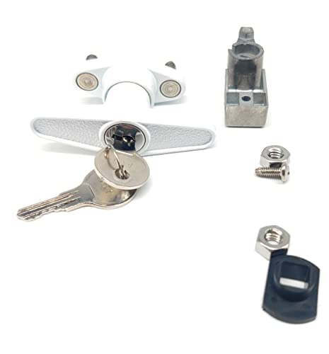 T-Handle Accordion Shutter Lock Kit, Includes 2 Matching Keys - Image 4