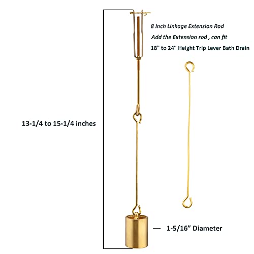 Tub Drain Linkage Assembly with Trip Lever and Strainer - Image 5