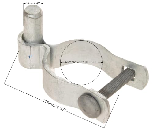 2 Pack Chain Link Fence Frame Gate Post Male Hinge - Image 3