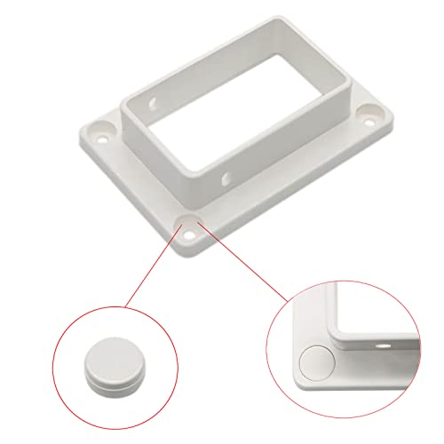 2-Pack 2" x 3.5" Slotted Handrail Bracket Kit, White Vinyl - Image 4