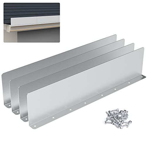 4 Pcs Gutter Valley Splash Guards, Straight Rain Drip Gutter - Image 2