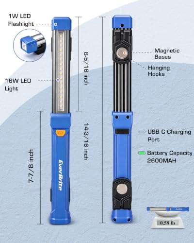 EverBrite 1000LM Work Light, Rechargeable Magnetic Flashlight - Image 4
