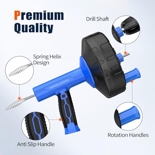 33-Feet Drain Snake Auger Kit, Plumbing snake - Image 7