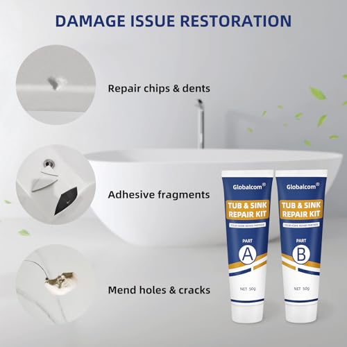 Tub Repair Kit White, Fiberglass Shower tub and Porcelain - Image 7