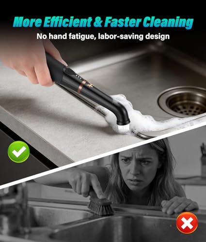 2026 Upgraded Cordless Electric Spin Scrubber, 360° High-Torque - Image 6