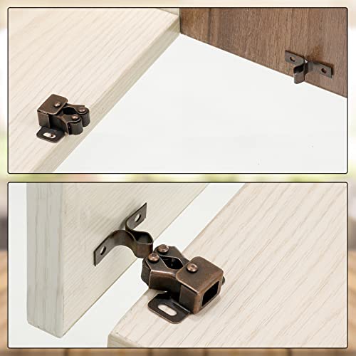 20 Pcs Cabinet Door Latch and Catch Hardware, Brown - Image 3