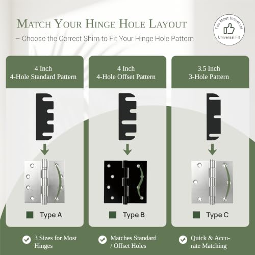 16 pcs Door Hinge shims 4 Inch,Door Hinge Spacer - Image 4