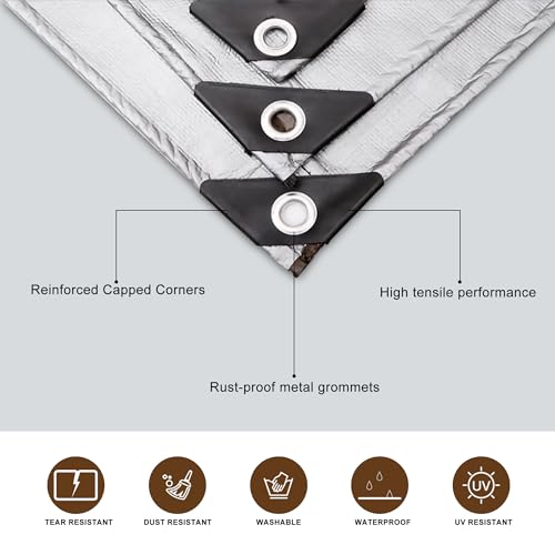 Tarps Heavy Duty Waterproof 10’ X 12’, 10 Mil Multipurpose - Image 5