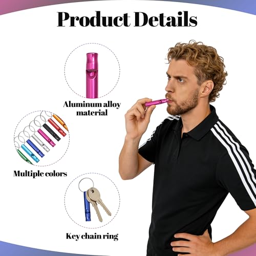 54 Pcs Emergency Whistle with Keychain, Aluminum Emergency - Image 4