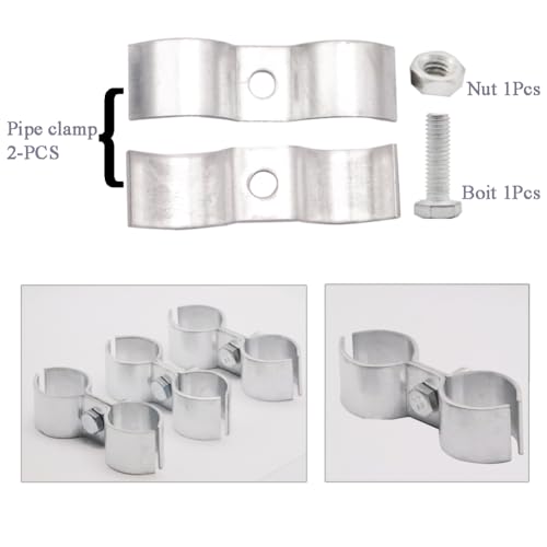 Double Pipe Clamp Chain Link Fence Clamps, 6Pcs Panel | Hand Tools - Image 4
