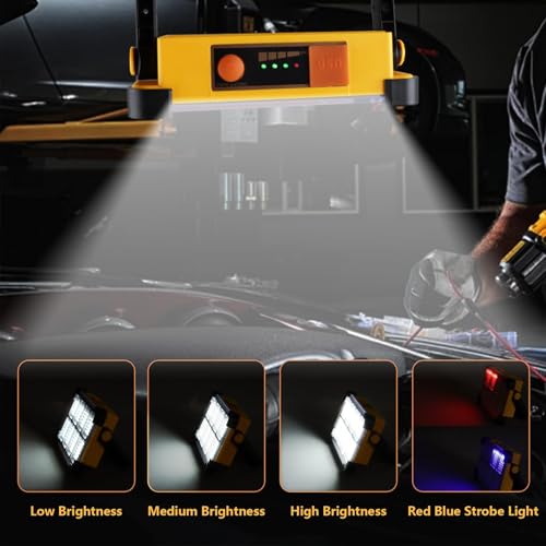 120W LED Solar Work Light, 144 LED 10000LM Portable Flood - Image 6
