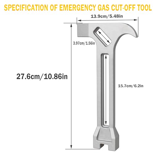 4-in-1 Emergency Tool, Gas & Water Shut Off Wrench, 1 Pcs - Image 3