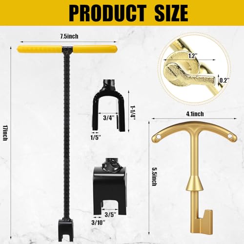 Water Meter Key 17 Inch Enforced Steel Wrench T-handle | Hand Tools - Image 3