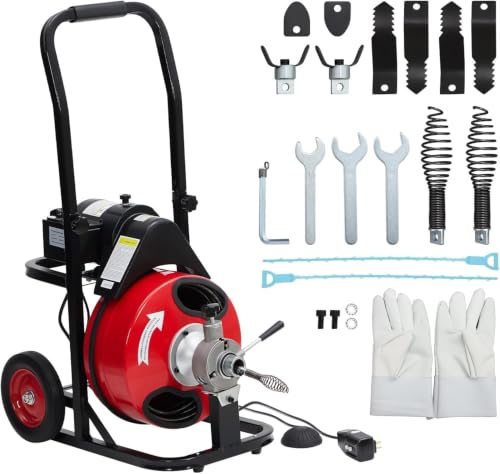 Heavy-Duty 100 ft x 3/8 in Auto-Feed Electric Sewer Auger – 370W - Image 2