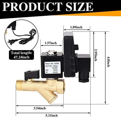 Air Compressor Automatic Drain Valve Electronic and Tank Drain - Image 4