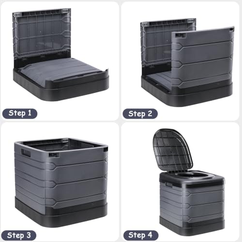 Upgrade XXL Portable Toilet,Folding Camping Toilet | Travel Essentials - Image 7