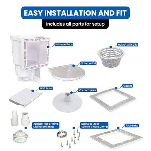 Above Ground Pool Skimmer - Made in USA, Square Mouth | Home Repair - Image 7