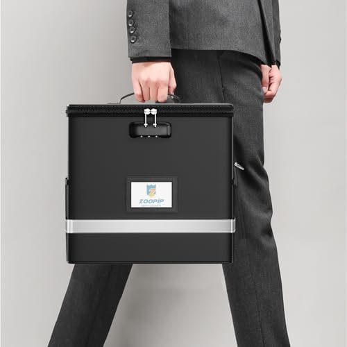 Fireproof File Box with Lock, Collapsible Document Organizer - Image 7