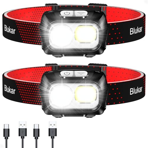 Blukar LED Headlamp Rechargeable, 2000L Super Bright Headlight - Image 2