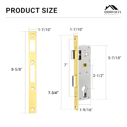 Storm Door Mortise Lock Body, Mortise Lock Replacement Parts - Image 3