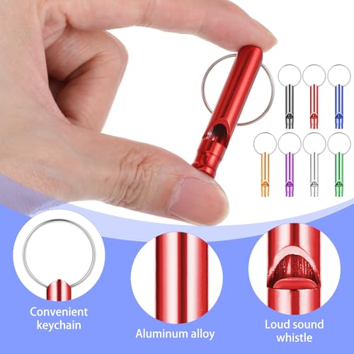 140 Pcs Emergency Whistles with Keychains, 108db Survival Whistle - Image 4