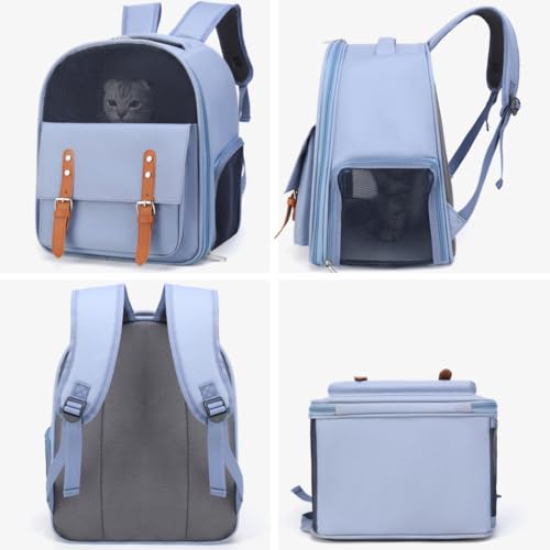 Cat Backpack Carrier Breathable Pet Travel Backpack Double - Image 4