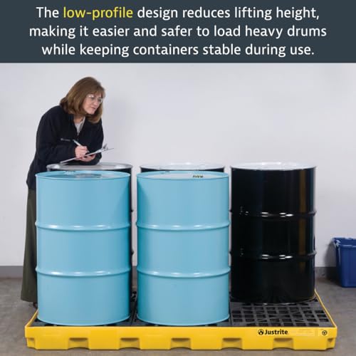 Justrite Low Profile 1 Drum Spill Containment Pallet Accumulation - Image 6