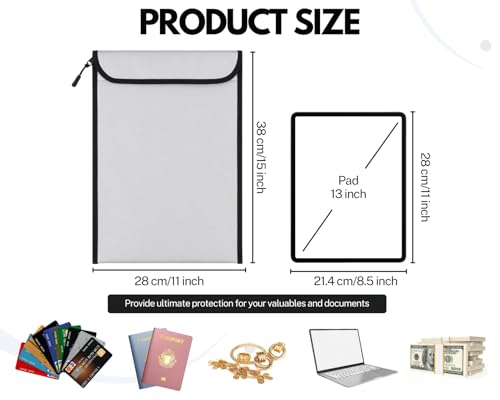 Fireproof Document Bag 15x11 Inch - Image 4