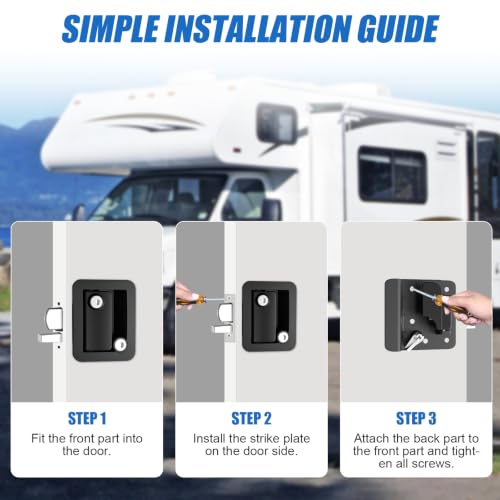Marvelity RV Door Lock Replacement, Camper Latch Paddle Deadbolt - Image 7